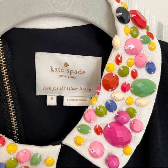 Vintage kate spade Dress / Carson Dress with Beaded Peter-Pan Collar - Picture 8 of 16